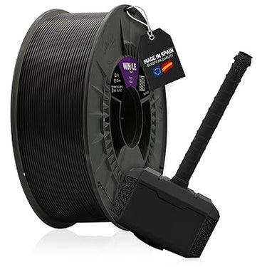 WINKLE Filamento PLA Tough (Resistente) Negro | Filamento Impresora 3D | Filamento PLA 2,85mm 1kg | PLA Negro | Super Tenacidad | Dureza | Bobina 1kg